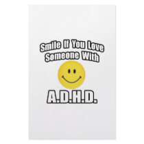 Smile If You Love Someone With A.D.H.D stationery