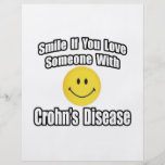 Smile If You Love Someone With Crohn's Disease Personalized Flyer
