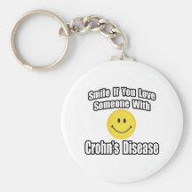 Smile If You Love Someone With Crohn's Disease Keychain
