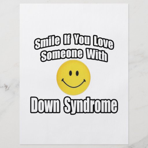 Smile If You Love Someone With Down Syndrome Flyers
