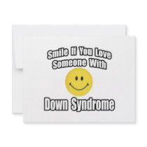 Smile If You Love Someone With Down Syndrome Personalized Invitation