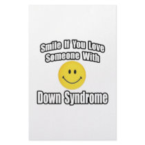 Smile If You Love Someone With Down Syndrome Customized Stationery
