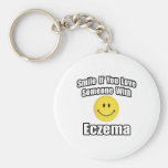 Smile If You Love Someone With Eczema Keychain