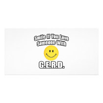 Smile If You Love Someone With G.E.R.D Photo Greeting Card