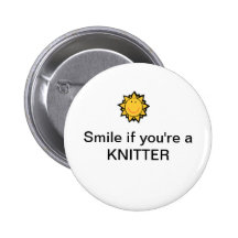 Smile if you're a knitter pin