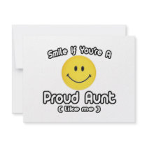 Smile If You're a Proud Aunt (Like Me) Custom Announcements