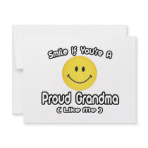 Smile If You're a Proud Grandma (Like Me) invitations