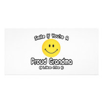 Smile If You're a Proud Grandma (Like Me) photo cards by Proud_Grandma_Shirts Smile If You're a Proud Grandma (Like Me) photo cards