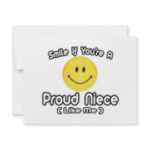 Smile If You're a Proud Niece (Like Me) invitations by Niece_Shirts Smile If You're a Proud Niece (Like Me) invitations