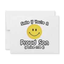 Smile If You're a Proud Son (Like Me) invitations by Proud_Son_Shirts Smile If You're a Proud Son (Like Me) invitations