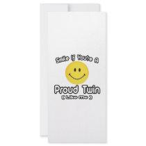 Smile If You're a Proud Twin (Like Me) Custom Rack Card