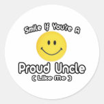 Smile If You're a Proud Uncle (Like Me) Round Sticker