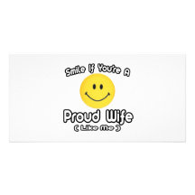 Smile If You're a Proud Wife (Like Me) Photo Cards
