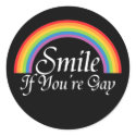 Smile if you're gay stickers by Neurotic_Designs Smile if you're gay stickers