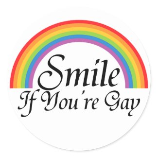 Smile if you're gay sticker
