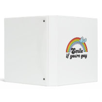 Smile if you're gay T-shirt 3 Ring Binders