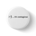 smile...it's contagious button by janicetrusky smile...it's contagious button