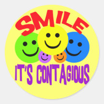 SMILE IT'S CONTAGIOUS STICKER