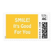 SMILE! It's Good For You. Yellow. Postage