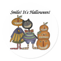 Smile It's Halloween stickers