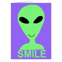 Smile It's Your Birthday Happy Alien Greeting Card