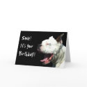 Smile it's your birthday White Boxer greeting card