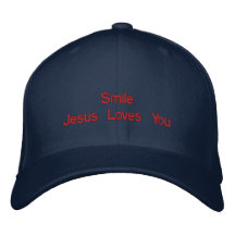 Smile Jesus Loves You Hat Embroidered Hat