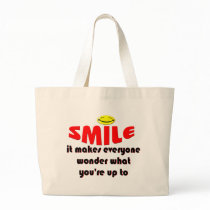 Smile - Make people wonder what your up to Canvas Bag