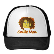 Smile Mon Fire Rasta Smiley Face Hat