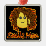 Smile Mon Fire Rasta Smiley Ornament