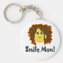 Smile Mon Rasta Smiley Face Nuts Bolts Keychains