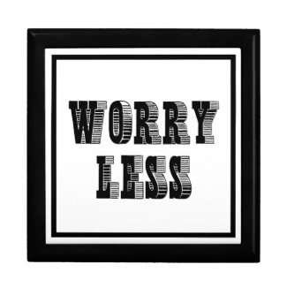 SMILE MORE - WORRY LESS DIPTYCH MOTIVATION QUOTE TRINKET BOX