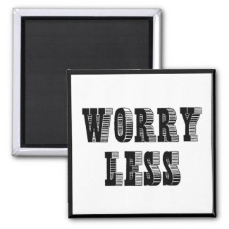 SMILE MORE - WORRY LESS DIPTYCH MOTIVATION QUOTE REFRIGERATOR MAGNET