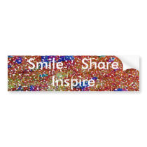Smile, Share n Inspire - Rainbow Man Bumper Stickers