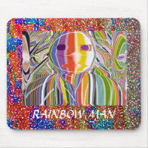 Smile, Share n Inspire - Rainbow Man Mouse Pads