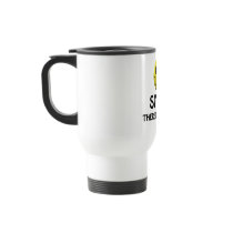 Smile, there is no hell. coffee mugs