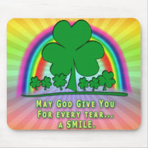SMILE to REPLACE TEARS - IRISH BLESSING Mouse Pad