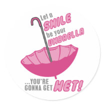 Smile Umbrella stickers by bubblegumdesigns Smile Umbrella stickers
