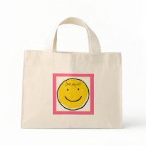 Smile, why not? Striped Tote bags
