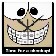 Smile with Braces Wallclock