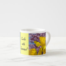 Smile with Espresso Spring Daffodil Flowers mugs