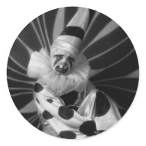Smiler, the happiest clown round sticker