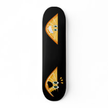 Smiley and Shocked Orange Slice skateboard