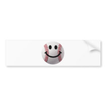 smiley baseball bumper stickers