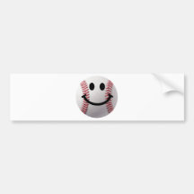 smiley baseball bumper stickers