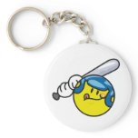 Smiley Baseball Key Chains
