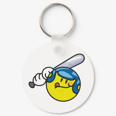 Smiley Baseball Key Chains by sport_shop