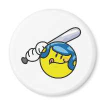 Smiley Baseball magnets by sport_shop Smiley Baseball magnets