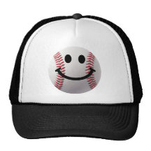smiley baseball trucker hat