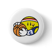 Smiley Basketball buttons by sport_shop Smiley Basketball buttons